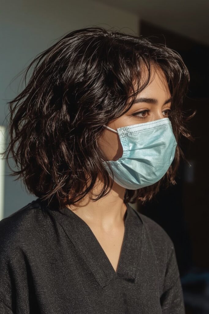 S-Curl Short Bob for Asian Perms


