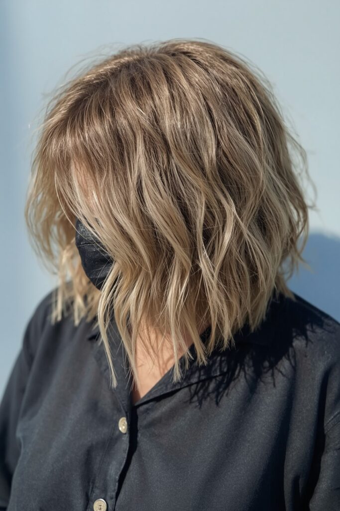 Shag Bob with Blonde Balayage
