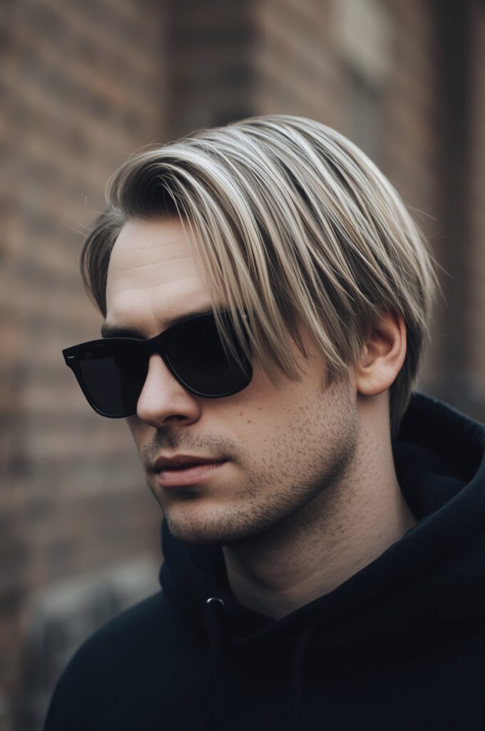 Side Part with Frosted Tips
