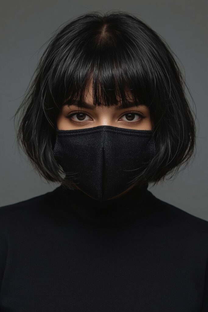 Sculpted Bob with Razor-Cut Fringe
