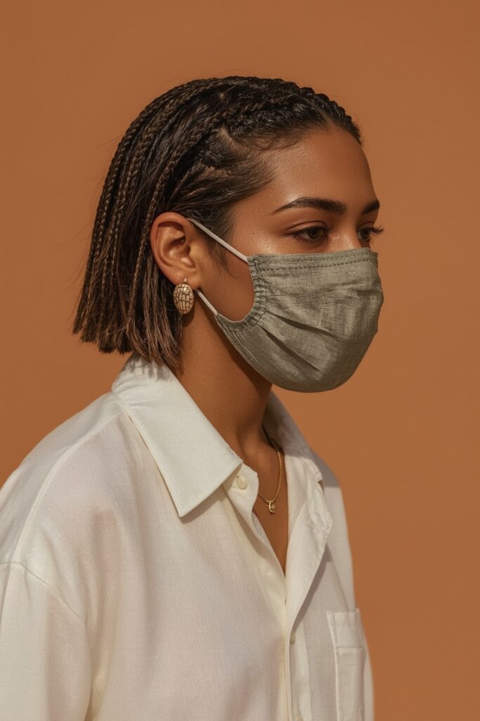 Short Braids with Gold Shells