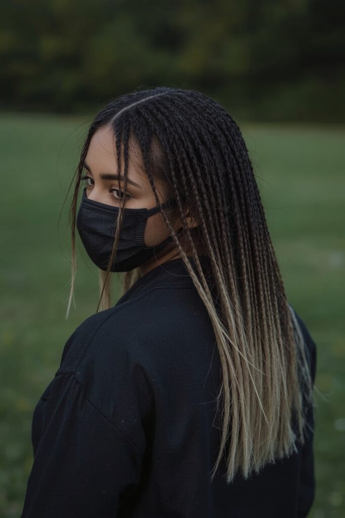 Blonde-Tipped Cornrows