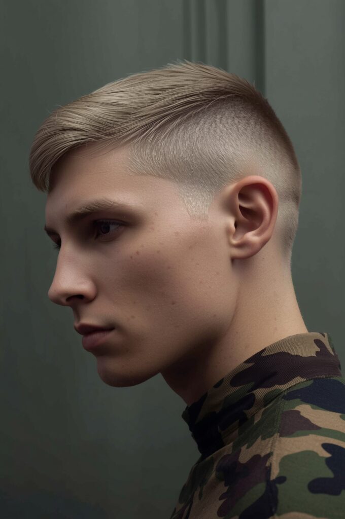 Military-Inspired Side Part

