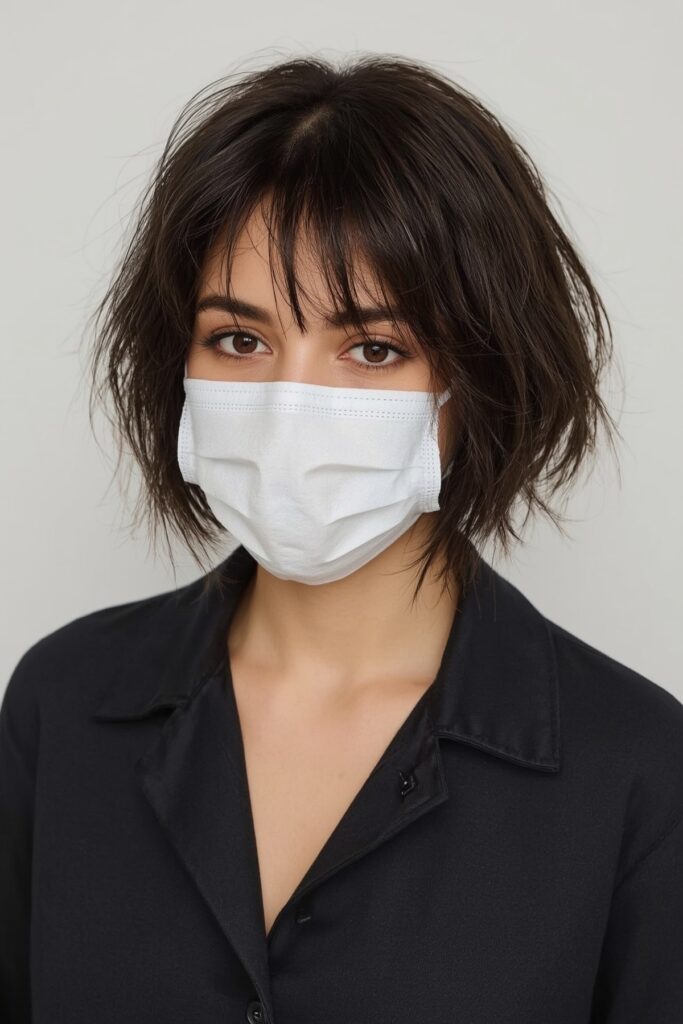 Tucked Bob with Cropped Fringe


