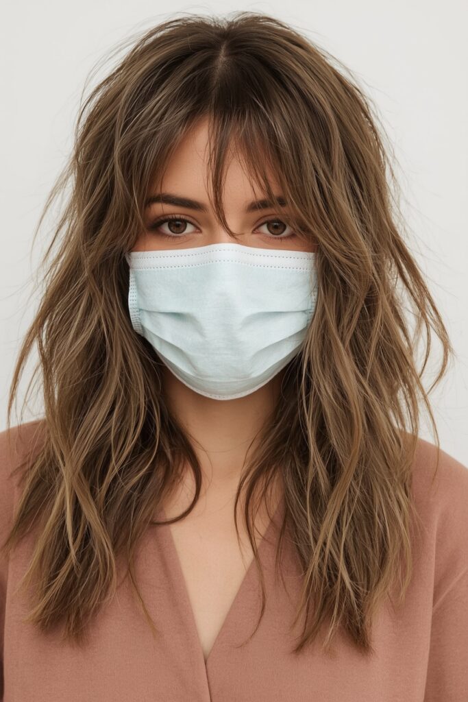 Long Wispy Bangs for Forehead Coverage