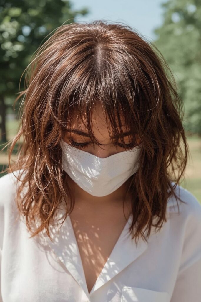 Choppy Bangs with Crown Layers