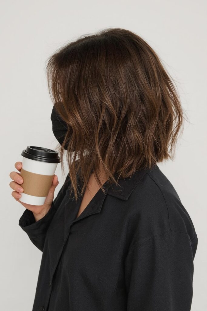 Angled Bob with Soft Shag Ends