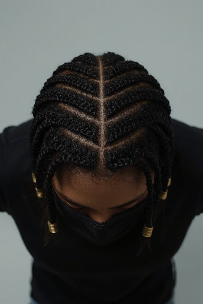 Crisscross Cornrow Design