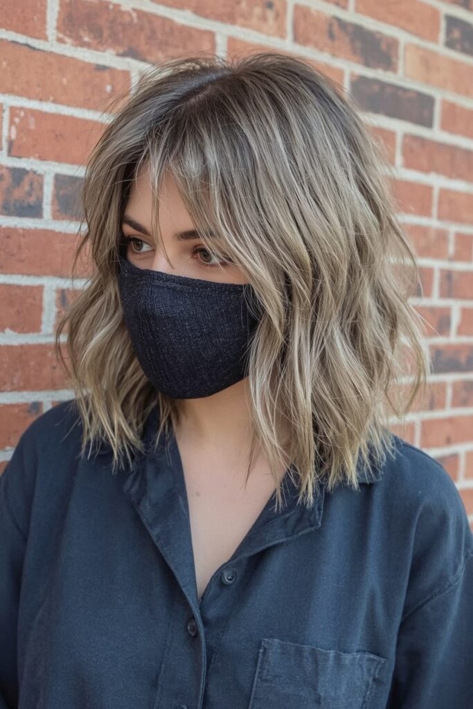 Grown-Out Bangs with Textured Shag