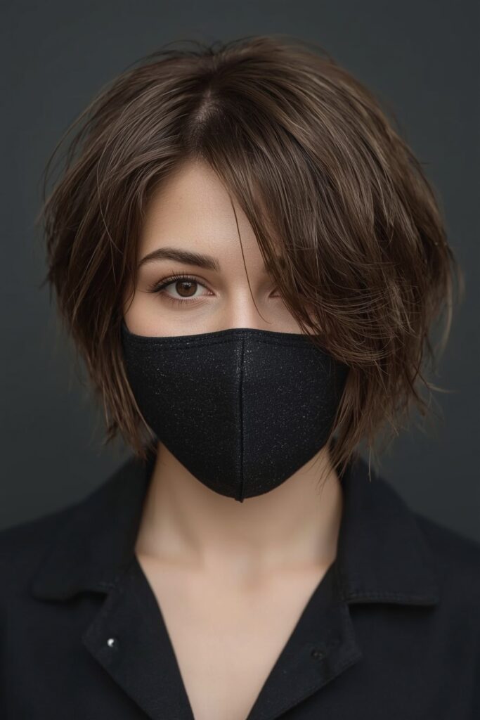 Hidden Undercut Pixie Bob with Tapered Layers



