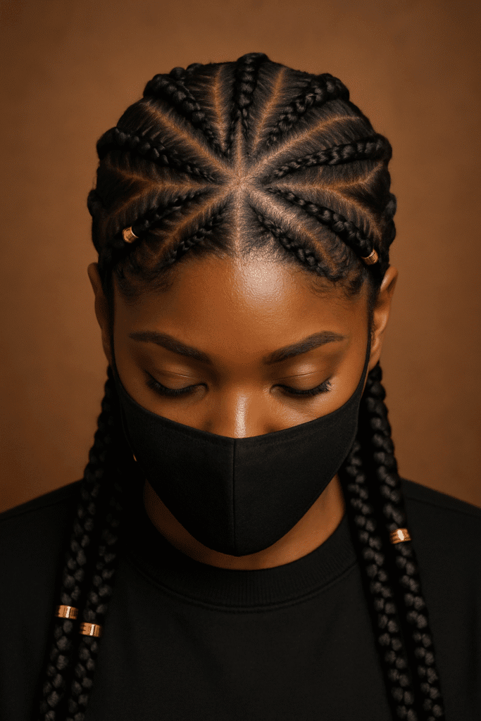 Star Pattern Cornrow Layout