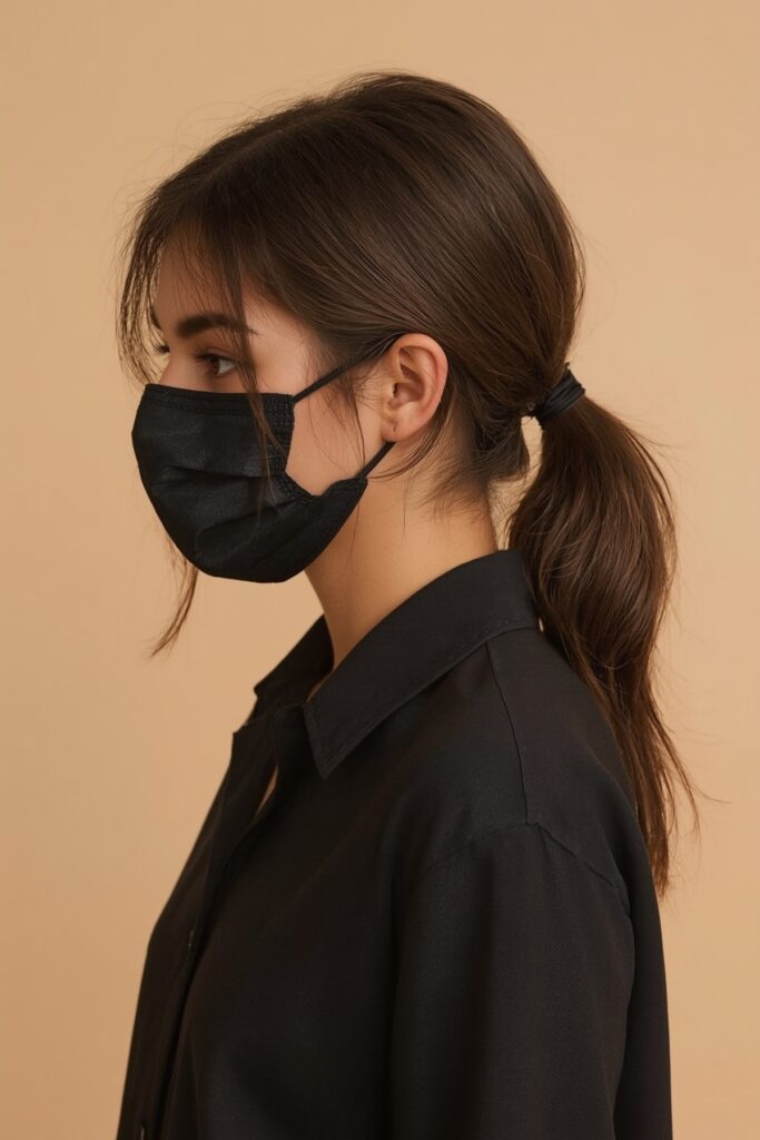 Low Ponytail with Face Layers