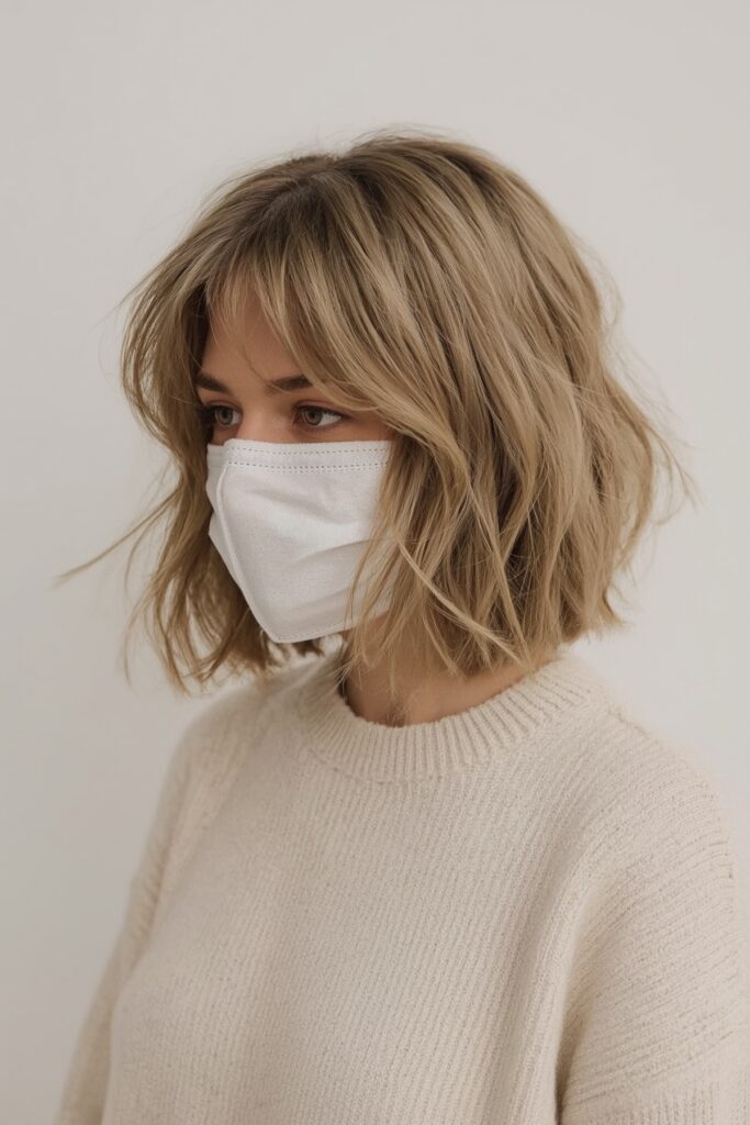 Jaw-Length Bob with Fringed Perimeter