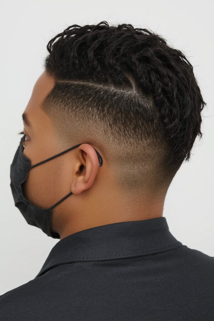 Tapered Sides with Crown Cornrows