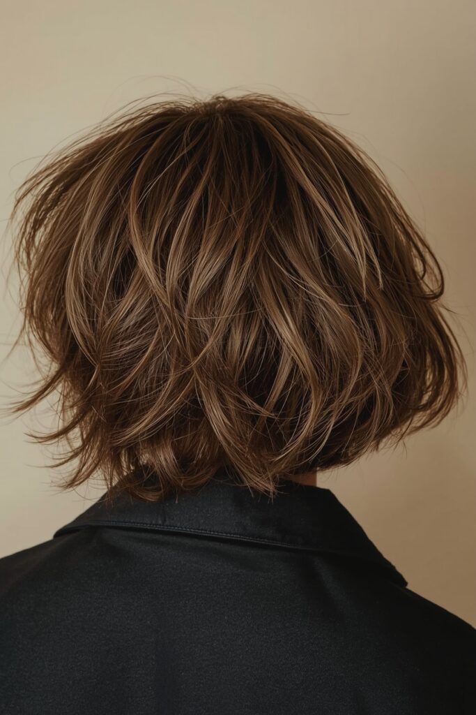 Flippy Bob with Crown Volume and Texture