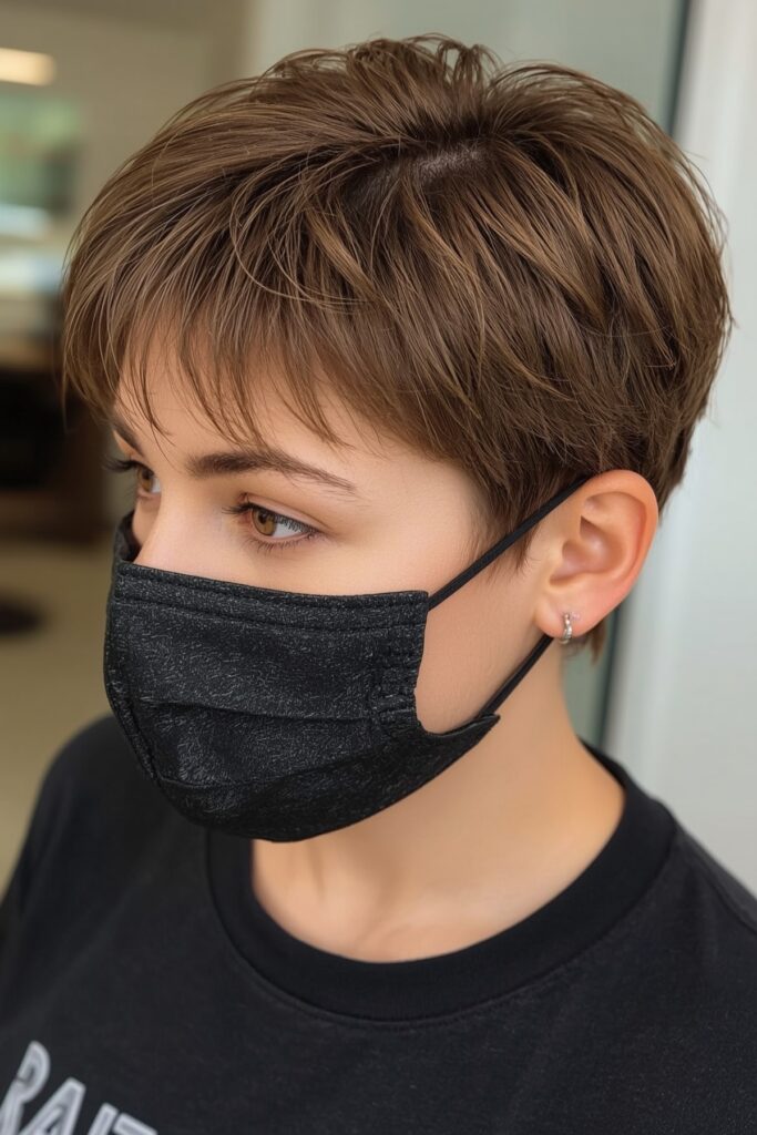 Short Pixie Bob with Braided Crown Detail



