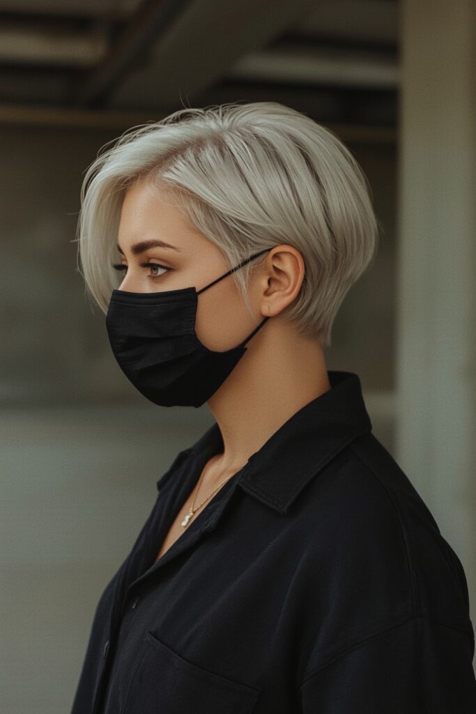 Slicked-Back Pixie with Volume
