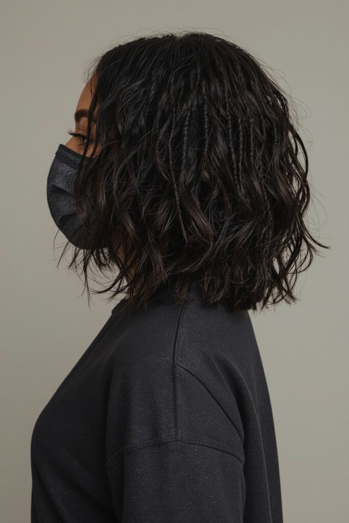 Side-Parted Crochet Twist Bob