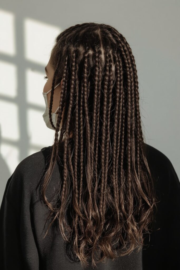 4 Feed-In Braids with Curly Ends