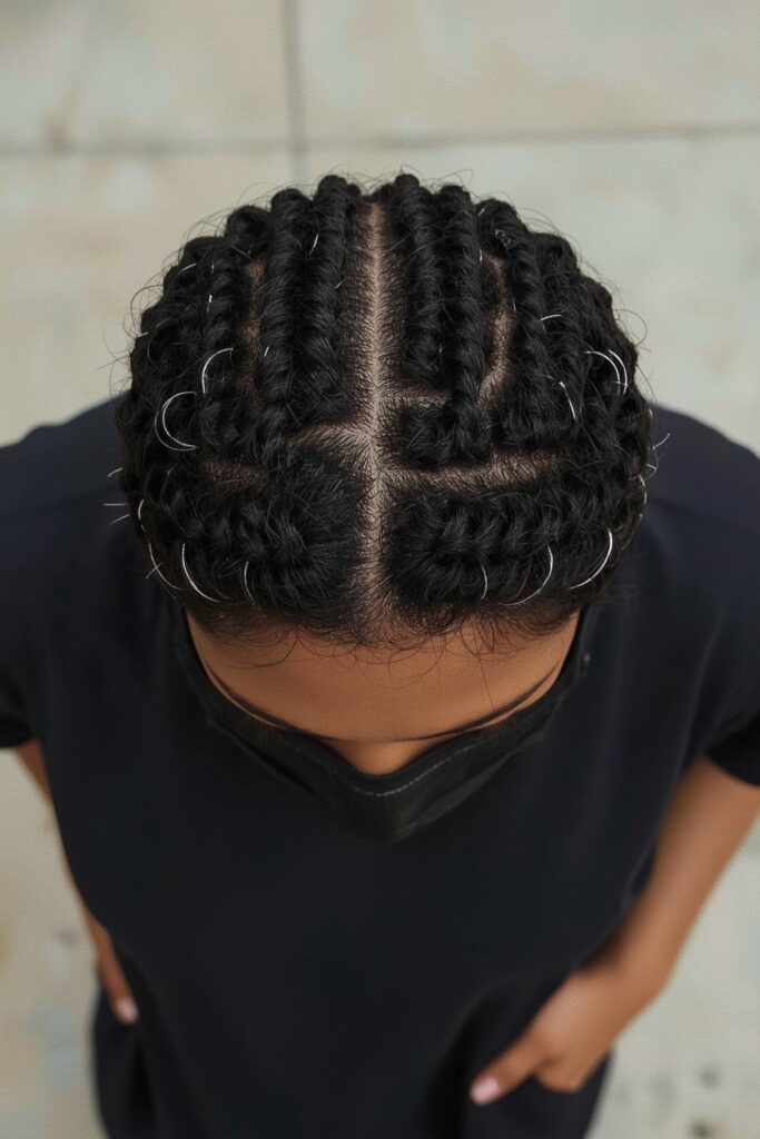 Infinity Cornrow Loop Design