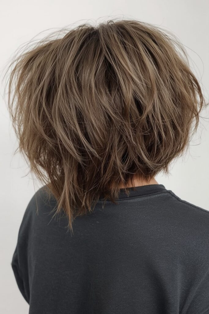 Inverted Shaggy Bob with Choppy Layers