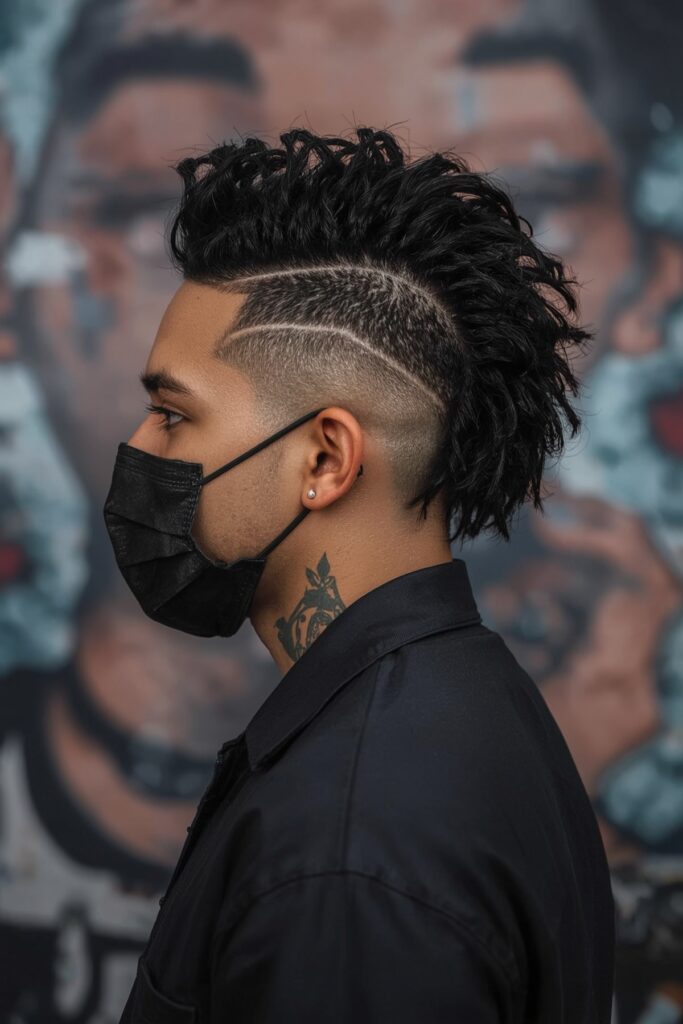 Mohawk Cornrows with Undercut