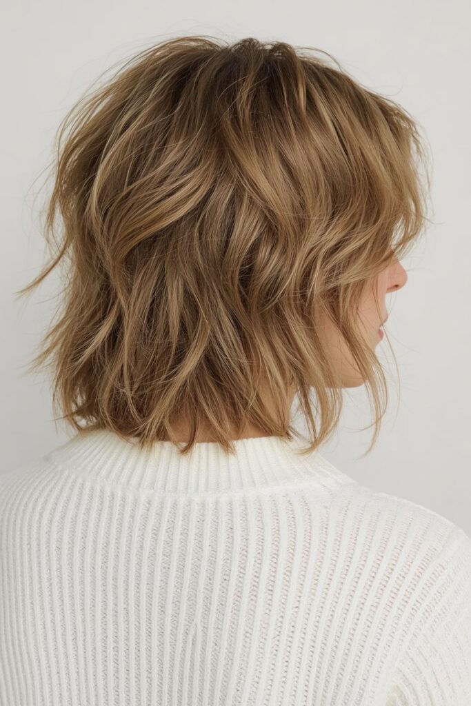 Wispy Bangs and Tapered Ends
