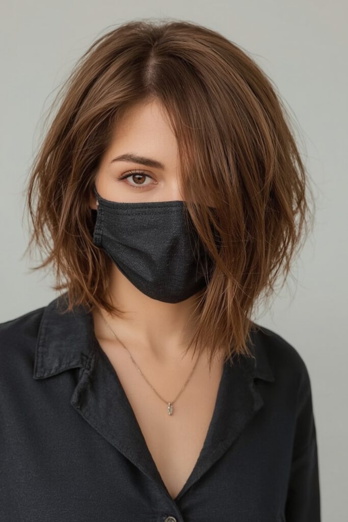 Asymmetrical Side-Swept Bob