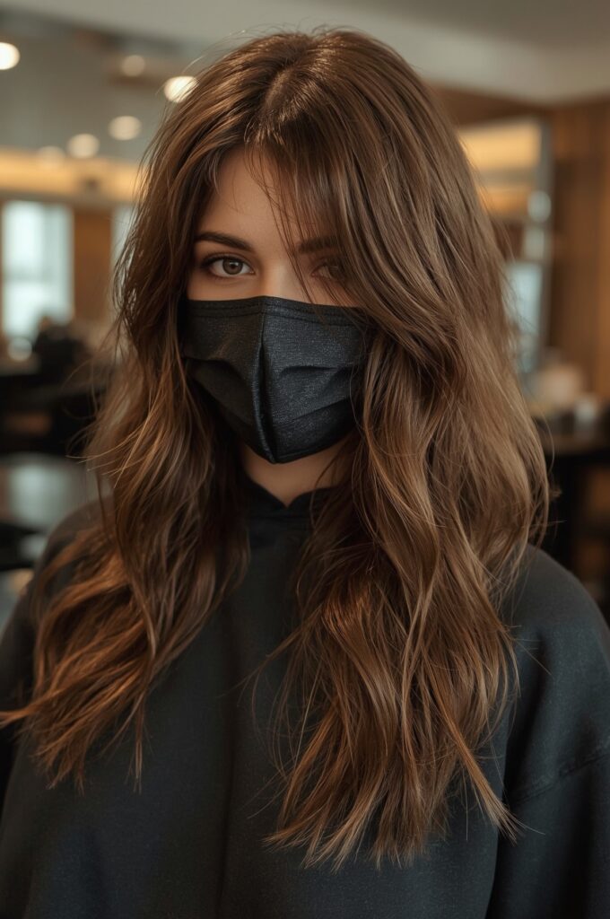 Soft Layered Wispy Curtain Bangs