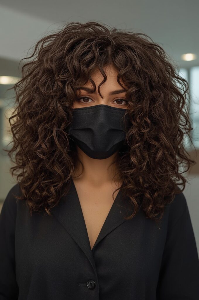 Voluminous Side Part Ringlets