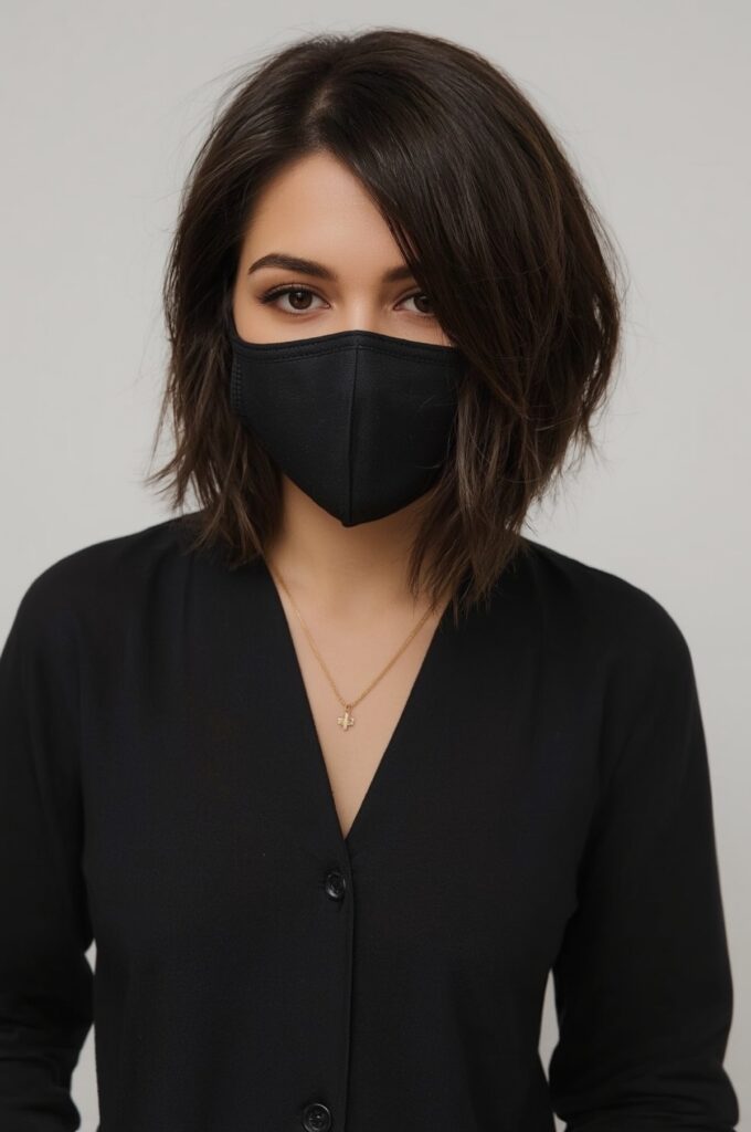Asymmetrical Side Part Bob