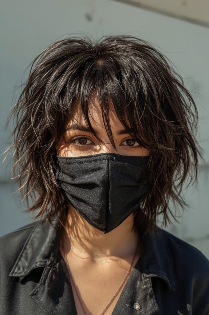 Wispy Bangs with Choppy Layers