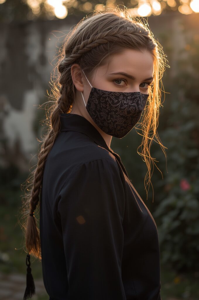 Side Part with Fishtail Braid Crown