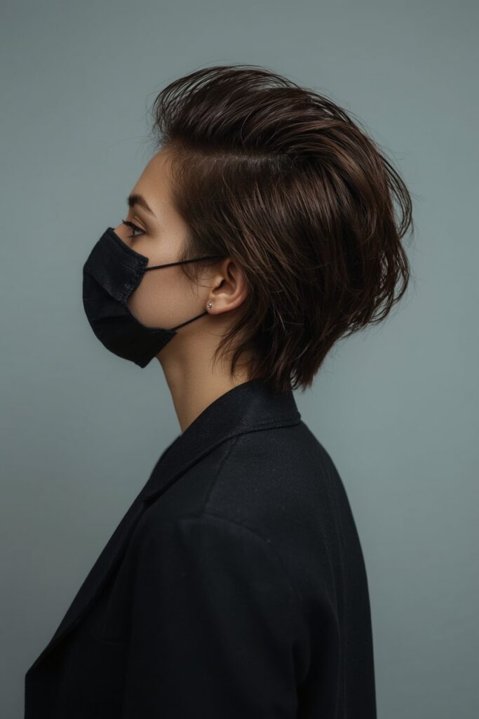 Side-Parted Faux Hawk Updo