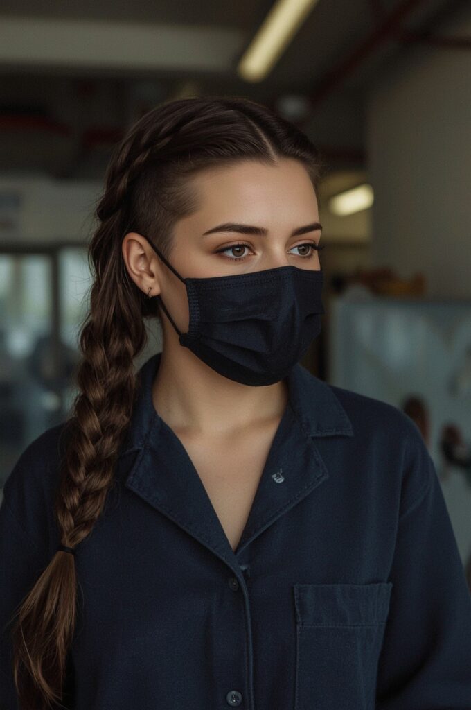 Side Part Halo Braid with Undercut Detail