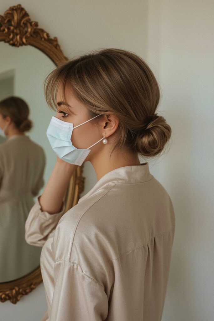 Side Part With French Twist