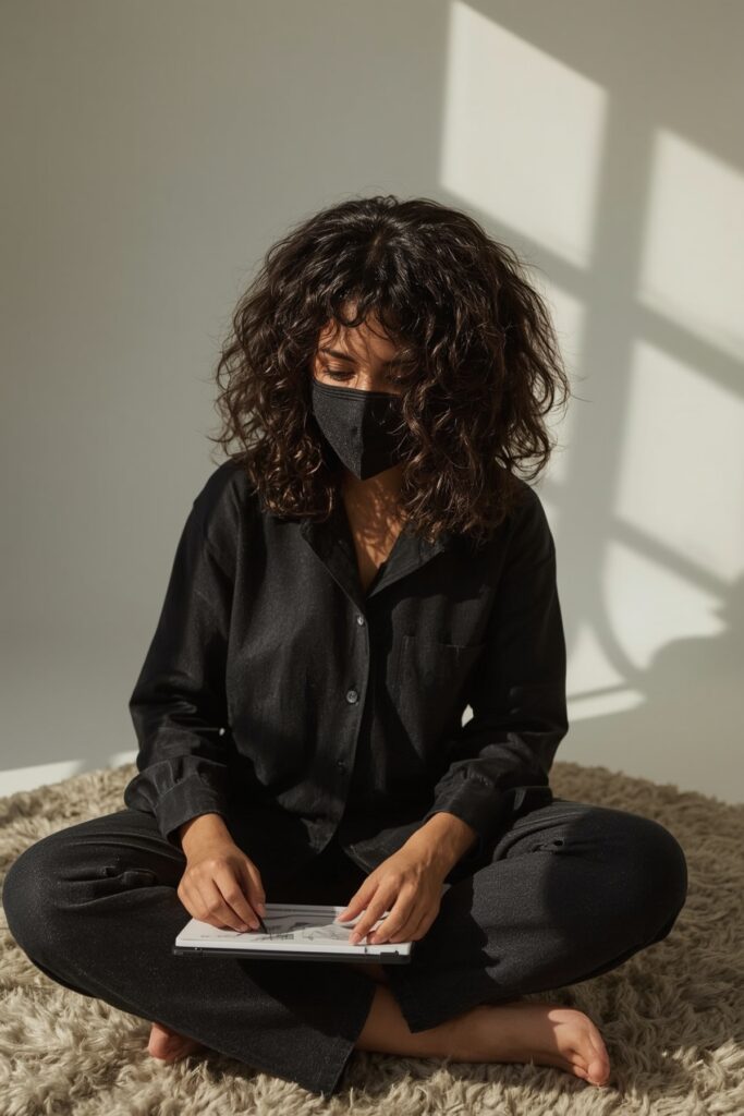 Curly Side Part With Diffused Volume