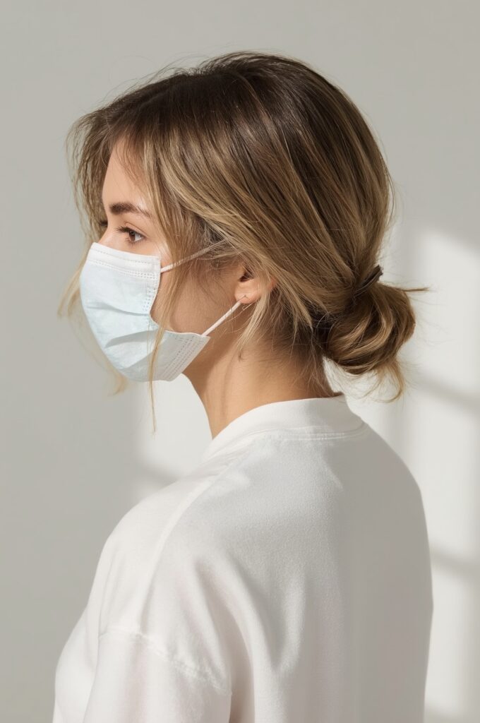 Side Part with Loose Low Bun