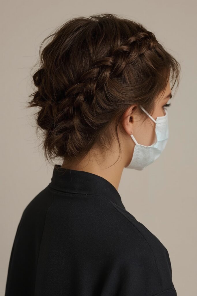 Spiral Braid with Face-Framing Tendrils