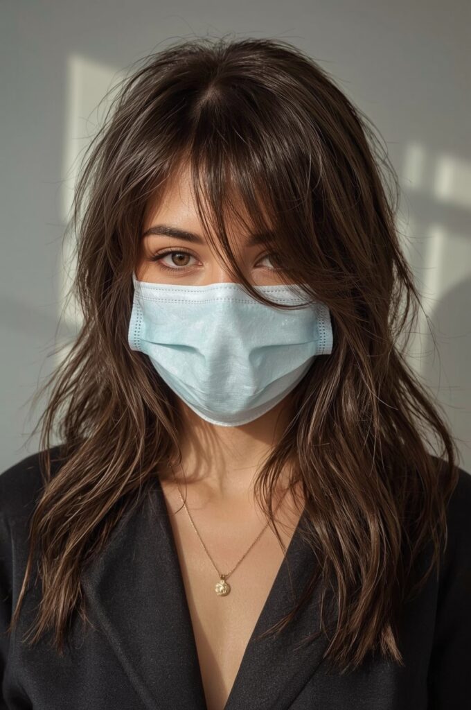 Long Side-Swept Wispy Bangs