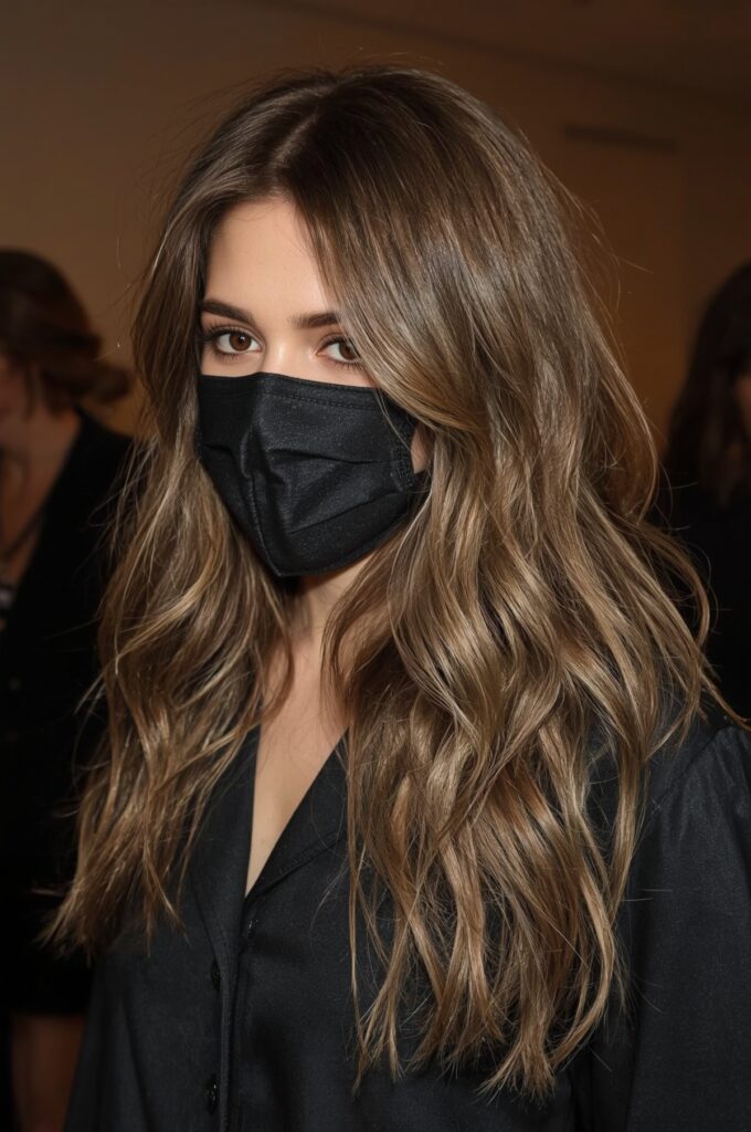 Loose Hollywood Waves with Side Part