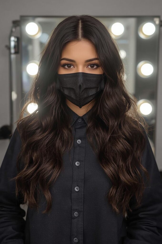 Half-Up, Half-Down Side Part Weave