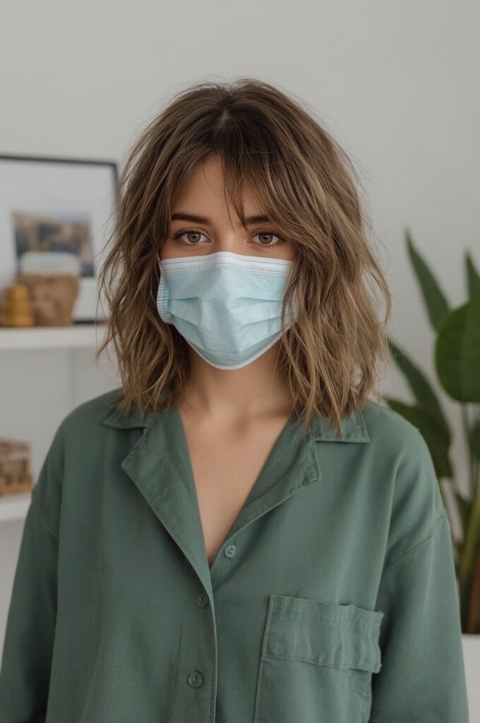 Wispy Bangs with Layered Lob