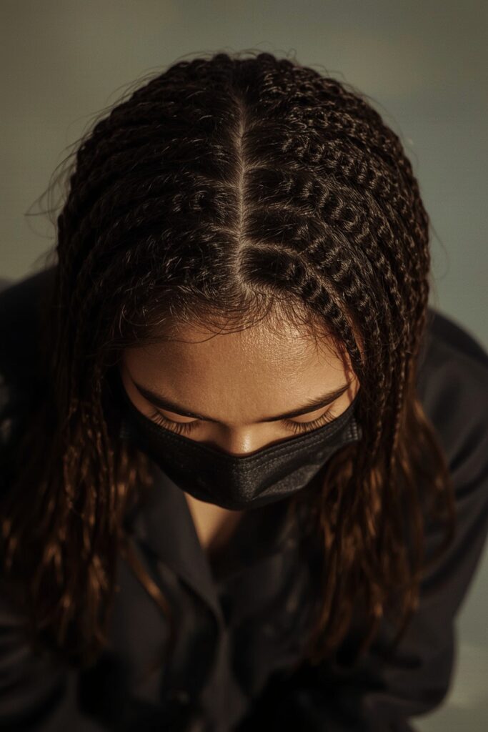 Crisscross Braids with Slicked Edges