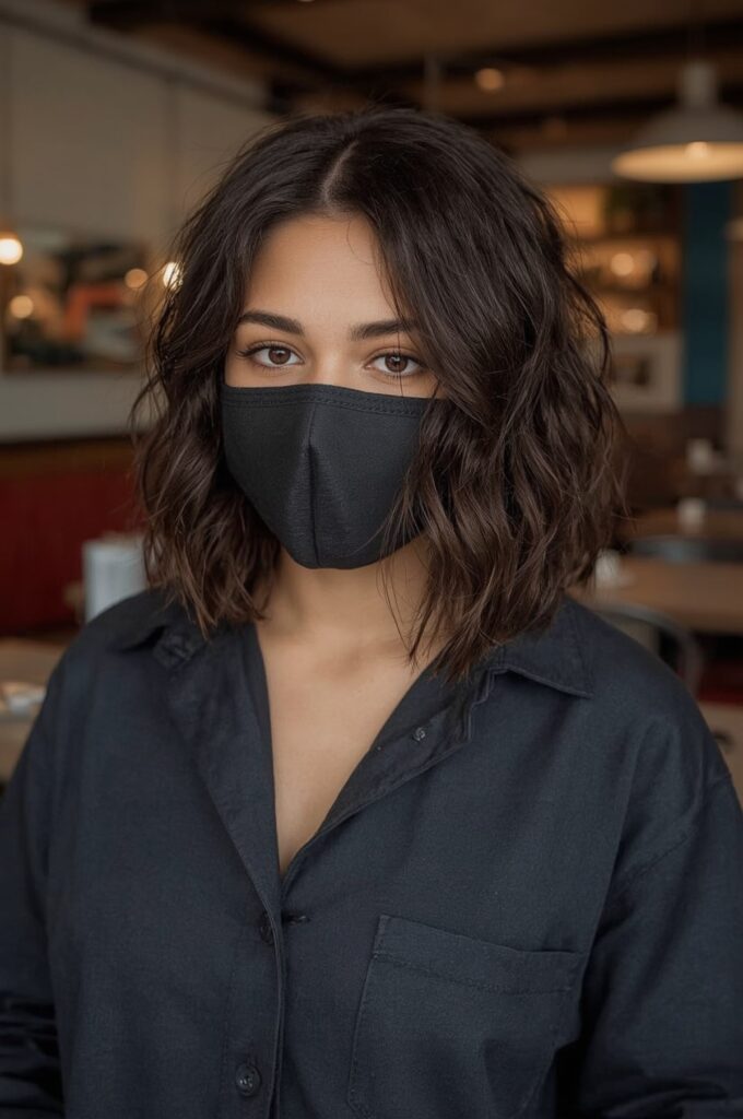 Side Part Braided Bob with Curled Tips