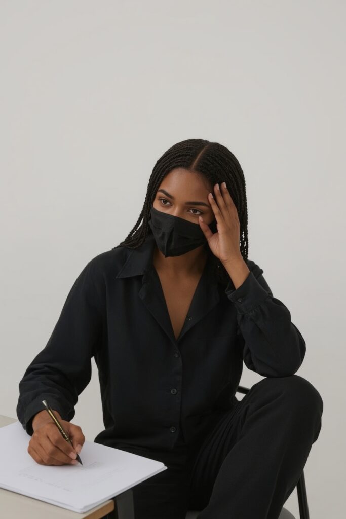 Braided Side Part With Twists On One Side