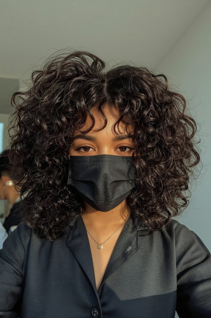 Side Part Quick Weave with Bouncy Spiral Curls