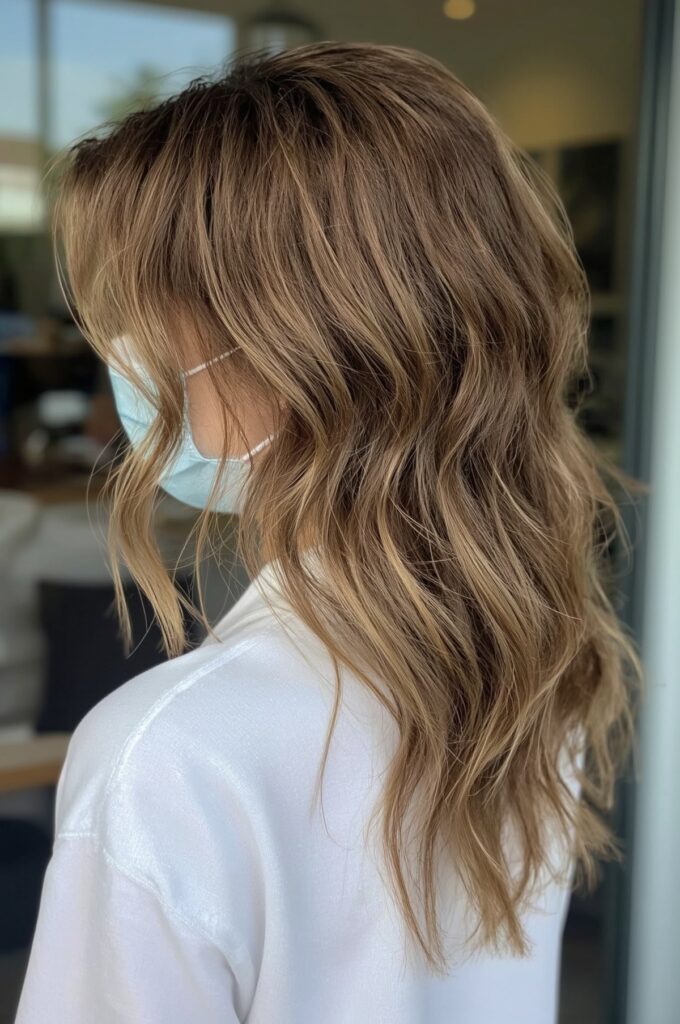 Side Part Sew In With Balayage