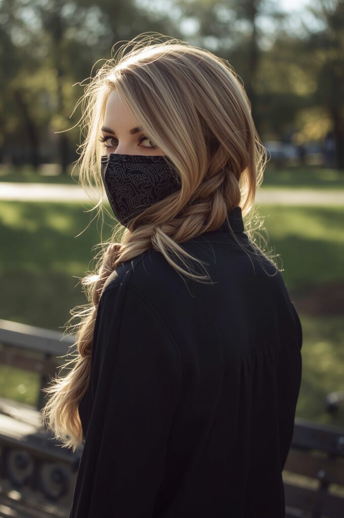 Side Part with Side-Swept Loose Fishtail