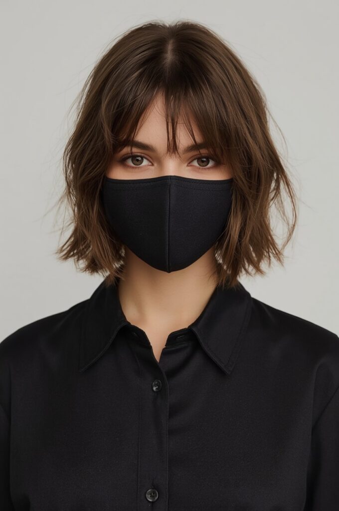 Chin-Length Wispy Curtain Bangs